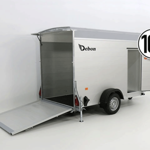 Debon Remolque furgón Cargo 148x295cm H:190cm 1,3t|Alu, Polybug|Tür|gris