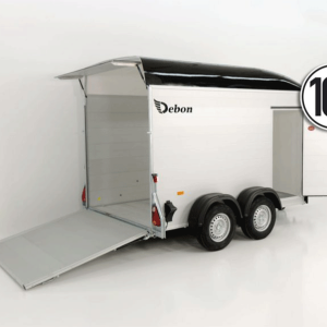 Debon Remolque furgón Cargo 163x300cm H:200cm 2,0t|Alu|Polybug|Tür|negro